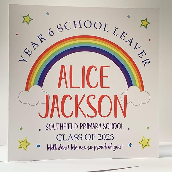 SCHOOL LEAVERS 2025, End Of School, Graduation Personalised Name Text GLITTER Ho - Foto 8