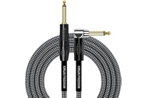 Kirlin Cable IWB-202BFGL-20/CA Premium Plus Câble d'instrument, gaine tissée gris carbone, 6,1 m