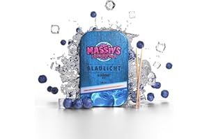 Massiv's Zahnstocher - Zahnstocher mit Geschmack – BLAULICHT Blueberry Ice – 100 aromatisierte Zahnstocher – frischer Atem – stylische Metalldose – vegan, zuckerfrei, kalorienfrei