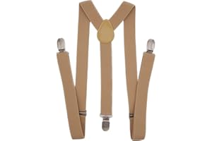 NestNook Mens Braces 1 inch wide - Adjustable Y-Shape Suspenders, Breathable Comfort for Men & Women