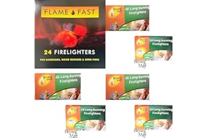 BRYANT&MAY / TIGERBOX BANK HOLIDAY BBQ Fire Pit Chiminea Lighter Pack - 12 x Packs of 24 Easy to Use Bryant & May Long Burning Firelighters & Tigerbox Safety Matches