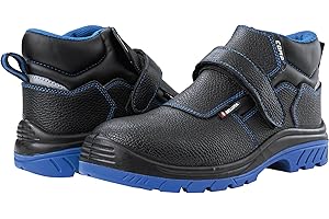 Bellota Bota de Seguridad Comp+ Soldador Piel Negra S3 Talla 45 / 7231145S3, Botas Cortas al Tobillo Hombre, Standard, EU Ancho