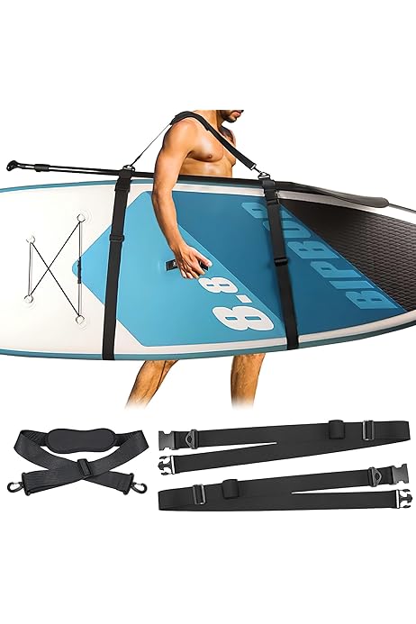 Cinghia Trasporto Tavola Da Surf Regolabile - Per SUP, Longboard E Kayak - Tracolla Resistente Per Attrezzatura Nautica - Foto 8