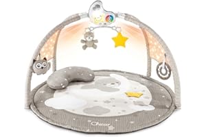 Chicco Palestrina dei Colori Beige 3in1, Palestrina Neonato Multifunzione Elettronica con Tappeto, Proiettore Stelle, Luce Notturna Removibile e Melodie Rilassanti, Giochi Neonato 0+ Mesi