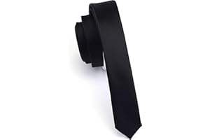 Gusleson 1.38"（3.5cm） Solid Color Formal Necktie For Men + Gift Box