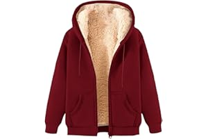HAOLEI Felpa Donna con Cappuccio Foderata in Pile - Autunno Inverno Primavera Sci Montagna Unisex - Manica Lunga Hoodie Caldo in Soffice Pile Morbido Comfort Outdoor Jackets (Multicolore,S-6XL)