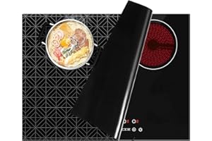 LIFEDYLUK Copri Piano Cottura a Induzione 62x53cm, Copertura del Piano Cottura Elettrico, Tappetini per Piani Cottura a Induzione, Tappetino Protezione per Stufa in Vetro Antiscivolo(Plaid)