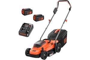 BLACK+DECKER RASAERBA A BATTERIA 36V - 2 BATTERIE 36V DA 2,5AH IN DOTAZIONE- 33cm scocca - CESTO 35 LT BCMW3336L2-QW