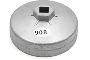 sourcing map 90 mm 15 fletów metalowy filtr oleju, klucz nasadowy do usuwania cokołów, narzędzie do samochodu