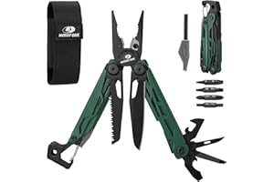 MOSSY OAK Pince Multifonction en Acier Inoxydable 27 en 1, Outil Multifonction Compact et Robuste, Multitool de Poche pour Camping, Survie, Bricolage et Activités en Plein Air