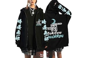 MEDM Demon Slayer Zip Hoodies New Long Sleeping Sweater Pullover Tops Anime -Modus Tokito Muichiro Reißverschluss Streetwear -Jacken Streetwear Jackets