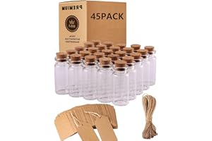 Hubatterik Reagenzgläser Glasfläschchen Kleine Glas Fläschchen mit Korken Stopfen Mini Reagenzglas zum Befüllen Gewürzflaschen Kit 10 m GewüRz GläSchen