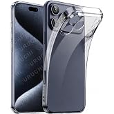 URUCHI Crystal Şeffaf Kılıf iPhone 14 Pro i&ccedil;in, [Sararma &Ouml;nleyici] [Kamera Koruma] [Askeri Sınıf D&uuml;şme Testi] Şeffaf Şok Ge&ccedil;i