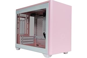Cooler Master MasterBox NR200P Caja Ordenador Mini ITX, Panel Lateral Cristal Templado, Opciones de Enfriamiento óptimos, Exposición GPU Vertical, Accesibilidad 360 Grados Sin Herramientas, Rosa