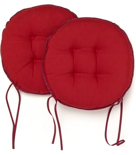 6 Cuscini Rotondi Per Sedia - Diametro 40cm, Blu, Sfoderabili - Foto 10