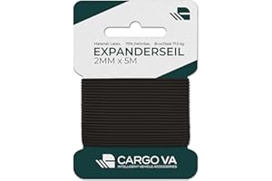 ‎CARGO VA INTELLIGENT VEHICLE ACCESSORIES Cargo VA Gummiseil 2mm 5m - Flexible, reißfeste Gummischnur mit 70% Dehnung - Elastische Kordel für Kleidung, Reparaturen & Flexible Abspannungen