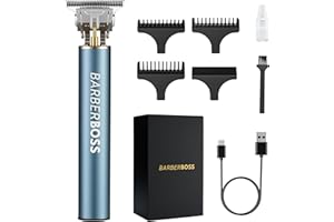 ‎BARBERBOSS Barberboss Bartschneider Männer & Haarschneider Männer, Schnurloser Haartrimmer Männer, Präzisionsschneider für Männer Haarschnitt, Detail Stoppelschneider QR-2078
