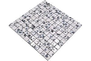 CONWIRE Płytki mozaikowe w stylu retro, vintage, ceramiczne, białe, niebieskie, truskawkowe, na ścianę, do łazienki, toalety, prysznica, kuchni, lustro płytkowe, okładzina wanny, WB18D-1404