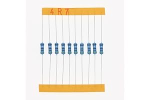 HUABAN 100 Piezas 0.5 Watts 1/2W 4R7 4.7 Ohm 1% Resistencia de película metálica