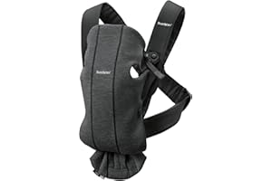 BabyBjörn Porte-bébé Mini, Jersey 3D, Gris charbon