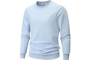 VEIISAR Sweatshirt Herren Langarm aus weicher Baumwolle - 310g Bequemer Pullover mit Rundhals für Herbst und Winter