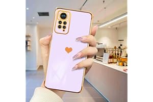 LENGRACE Cover per XiaoMi RedMi Note 11S 4G / Note 11,Custodia Design Modello Cardiaco Ultra Sottile Placcatura TPU,Colori Brillanti Specchio Silicone Antiurto Custodie Case Cover(Viola)