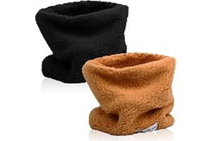 Risipu 2 Stück Winter Fleece Warm Kinder Schal Jungen Mädchen Runde Schals Winddicht Hals Wärmer Gesicht Abdeckung Maske