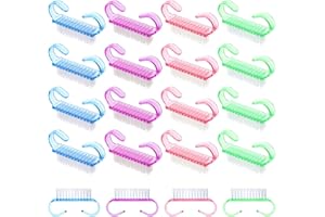 Aeaocvo Lot de 20 brosses à ongles avec poignée, brosse à ongles pour manucure, brosse à ongles, brosse à ongles, brosse de nettoyage exfoliante pour orteils et ongles
