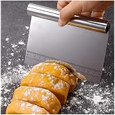 Busstier Stainless Steel Dough Cutting and Scraper Spatula Size Striped Cake Cake Cutter Apparatus