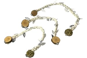 Opus Vita Jumping Spider - Rope bridges with Twine - Spider Enclosure Decor - Professionally made to cleverly attach to your Insect Enclosure White Macrame/Silver 3 Pack