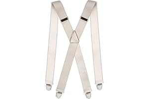 PIERROT Bretelles Homme Larges Premium Vintage - Made in France - Elastique Renforcé & 4 Clips Extra Fort en X - Taille Ajustable Jusqu’à 130cm - Garantie à Vie - Fabrication Artisanale