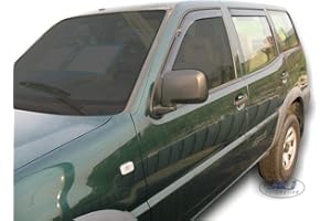 J&J AUTOMOTIVE | Heko Deflecteurs d'air Déflecteurs de Vent Compatible avec Terrano 2 5P. Berlina 1993-2004, Ensemble 4 pcs, Aérodynamique