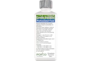 POFLO Conifers Plant Food - Pinophyta Liquid Fertilizer HighTech NPK, Root, Soil, Foliar Fertiliser (250ml) Green