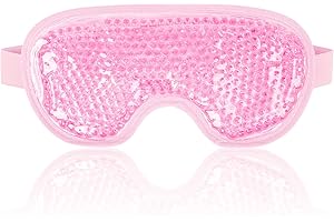 NEWGO Maschera Gel Per Gli Occhi Impacco Freddo Riutilizzabile Perfetta Per Blefarite, Occhi gonfi, Occhiaie - Rosa…