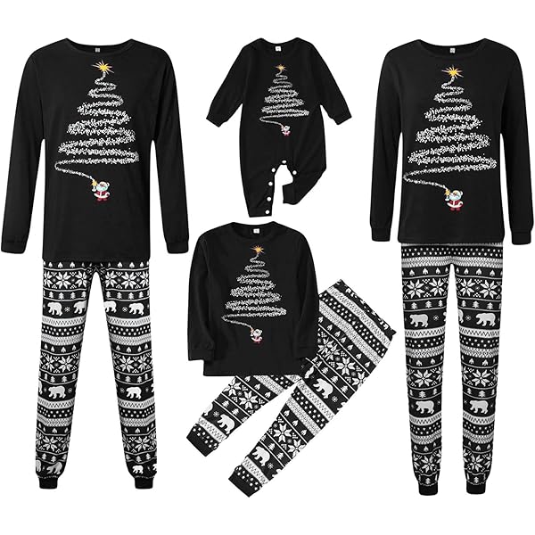 Kouric Pyjama Nou00ebl Famille, Ensembles De Pyjamas Nou00ebl