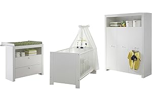 trendteam smart living 1553-605-01 Chambre Bébé Création Olivia Complète avec Lit Blanc