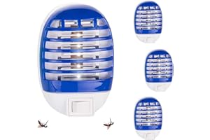 SANJNDO Lampada Antizanzare Elettrica, Antizanzare Zanzariera, Zanzariera Elettrica con Luce, Antizanzare per Giardino per Casa Giardino Interno Esterno Cucina Soggiorno, Insetti Zanzare, Mosca(4 Pack)