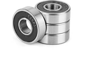 JESUSTREE 4 Pièces 696-2RS Roulement à Billes à Double Étanchéité 6x15x5mm, sans frottement, Acier au Chrome et Pré-lubrifiés, pour Skateboard, Scooter Miniature, Planches de Skate, patins à roulettes
