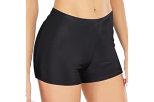 LANCRY Swim Shorts Women High Waist Tummy Control Board Shorts Swimwear Bottoms Bikini Beach Boyleg Swimming Briefs