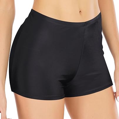 Generico Pantaloncini Da Bagno Donna Elastico Vita Alta Pantaloni Da - 2