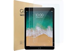 Hianjoo 2-Pcs Screen Protector Compatible with iPad 9.7 Inch, 9H Tempered Glass Film Replacement for iPad 9.7 (2018/2017)/Pro 9.7 (2016)/Air 1/Air 2