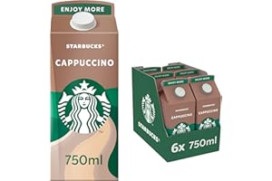 ‎STARBUCKS Starbucks Cappuccino Eiskaffee | 6 x 750ml | mit feinstem Espresso aus 100% Arabica-Bohnen und Milch | ideal für Zuhause