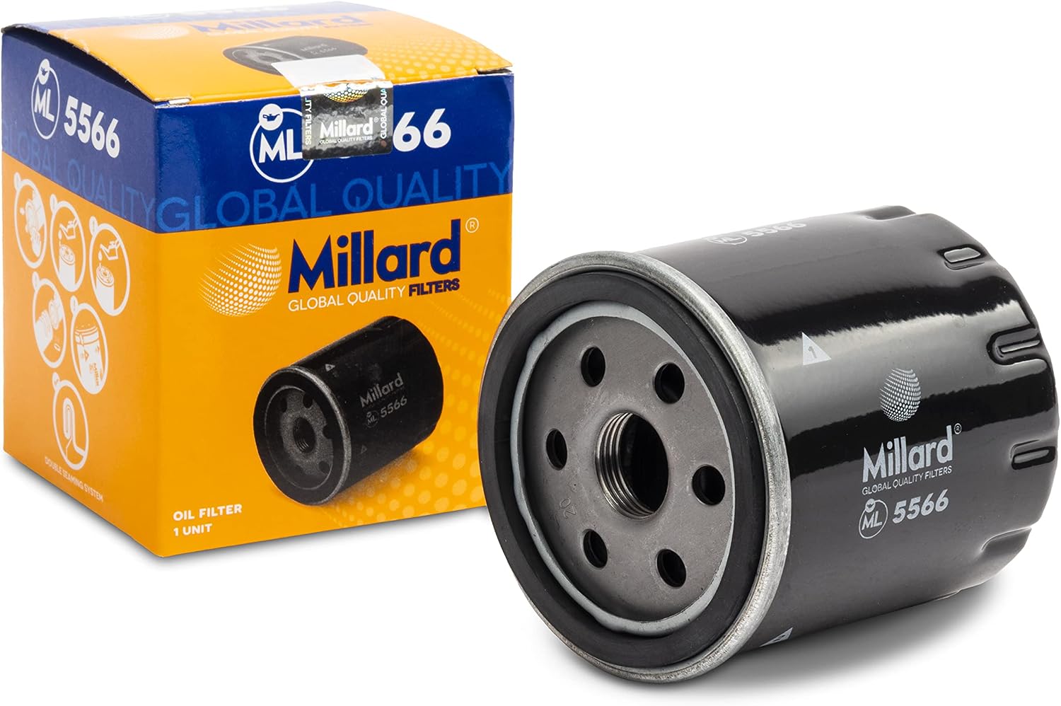 Millard Filters Filtro de Aceite para Coche ML5566 87x78 mm M20x1.5 Spin On Global Quality