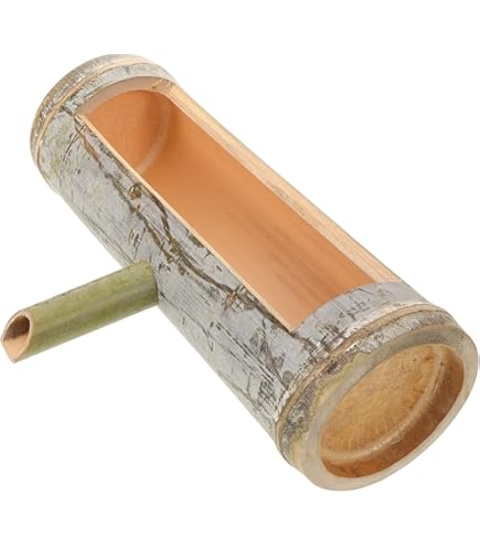 HEMOTON Bambus Wasserbrunnen - Dekobrunnen Für Garten & Indoor Mit Natürlichem Bambus Design