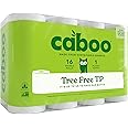 Caboo Tree Free Toilet Paper, Septic Safe Bath Tissue, Soft 2 Ply Sheets, 300 Sheets Per Roll, 16 Double Rolls