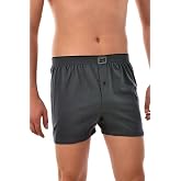 Tutku Underwear Cotton Combed Cotton Button Men's Boxer 3 Pack