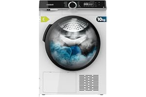 Cecotec Sèche-linge à Pompe à Chaleur 10 kg Bolero Dresscode Dry 10505 Inverter, Classe Équivalente A+++, 14 programmes, Fonctions comme UV Care, Repassage Facile, Certification Woolmark, Blanc