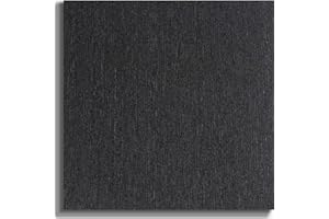 COZYBRITE Carpet Tiles 50x50 cm 20 Pack 5 Square Meters for Home Office Living Room Bedroom Commercial Floor (Black)