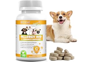 FROVETANI Alergia Ayuda para Perros Lot de 180 comprimés d'allergie pour chiens contre les allergies et les démangeaisons et pour renforcer le système immunitaire, soulage les allergies saisonnières