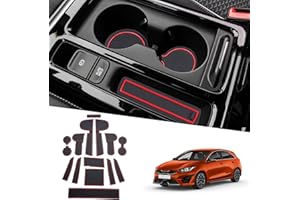 ‎RUIYA Ruiya Kompatibel mit Kia Ceed SW GT Proceed GT| XCeed GT 2018-2024 2025 Gummimatten Türschlitzmatte, XCeed Antirutschmatten Mittelkonsolen Rutschmatten TürnahtMatte Getränkehalter Matte Ceed Zubehör